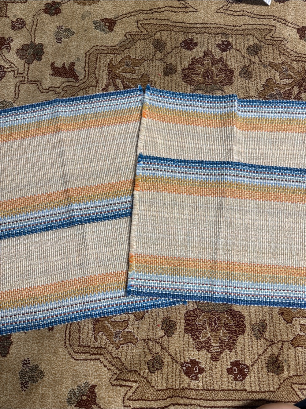 Vintage town and country living woven placemats set of 4